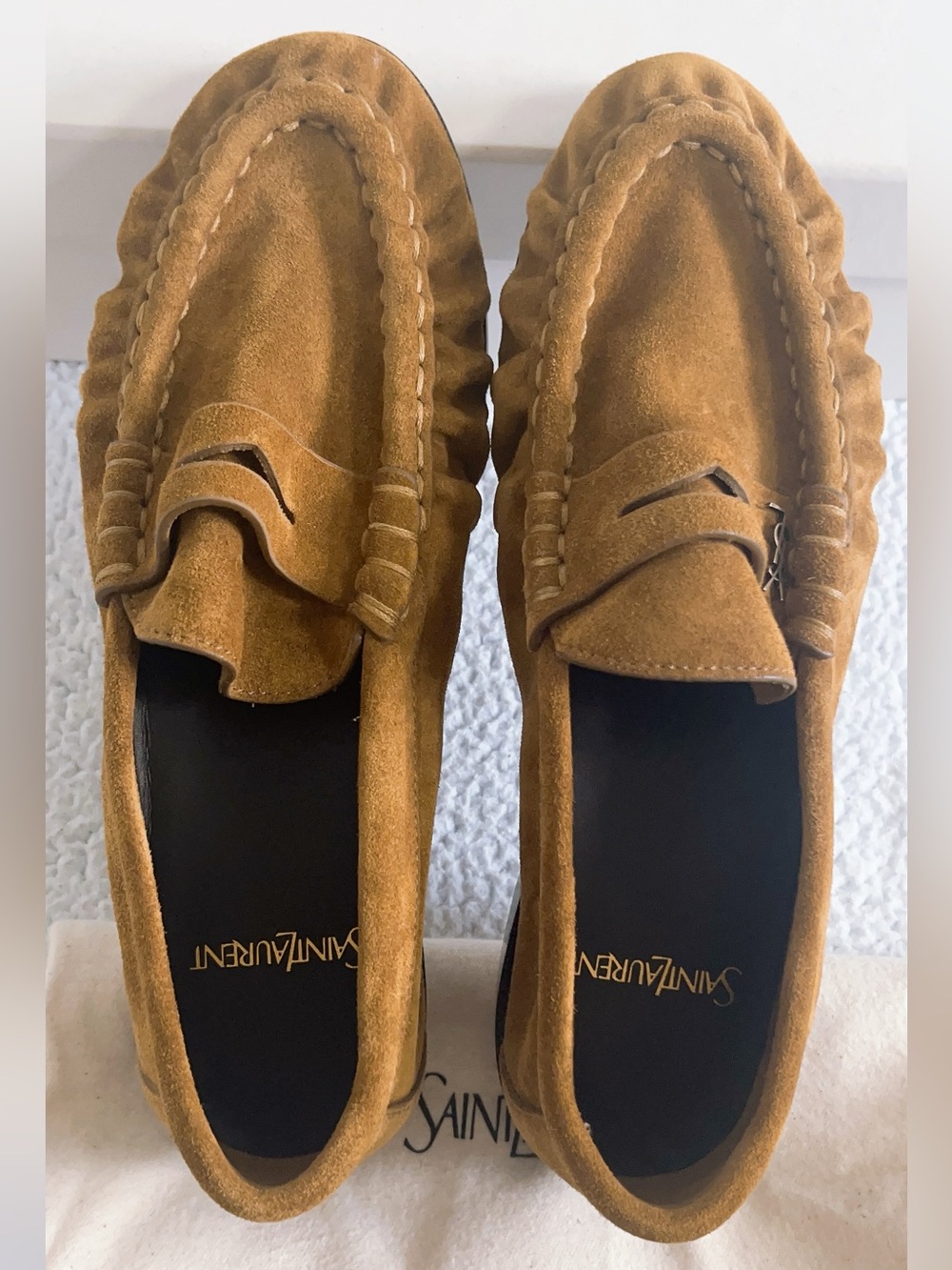 Saint Laurent Women’s YSL Le Loafer Supple in suede - Picture 13 of 16